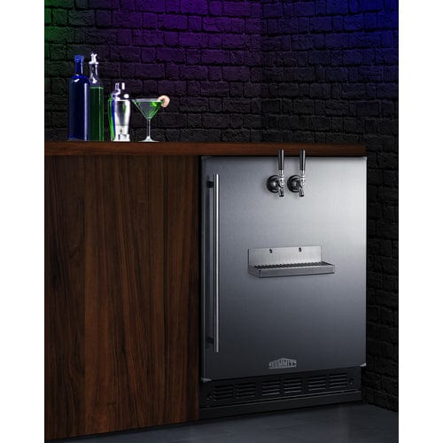 Summit Kegerator Summit SBC7BRSFRTPCF | 24" Wide Front Tap Built-In Cold Brew Coffee Kegerator