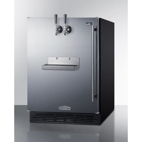 Summit Kegerator Summit SBC7BRSFRTPCFADALHD | 24" Wide Front Tap Built-In Cold Brew Coffee Kegerator | ADA