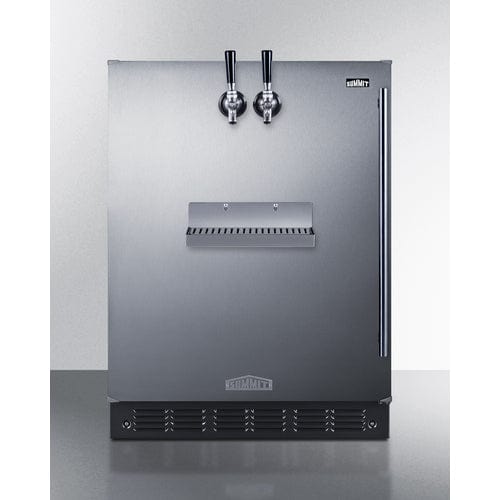 Summit Kegerator Summit SBC7BRSFRTPCFADALHD | 24" Wide Front Tap Built-In Cold Brew Coffee Kegerator | ADA