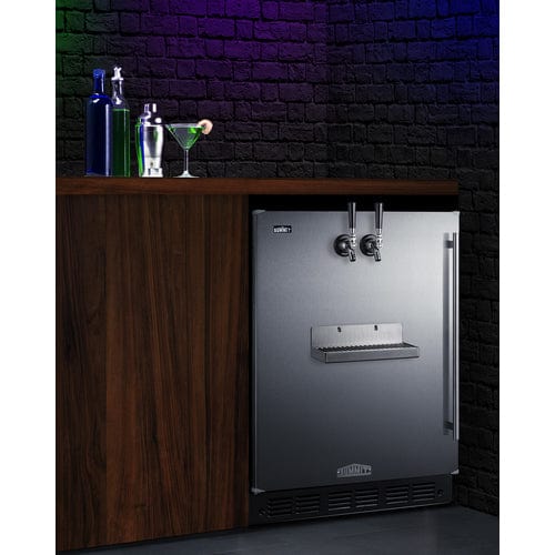 Summit Kegerator Summit SBC7BRSFRTPCFADALHD | 24" Wide Front Tap Built-In Cold Brew Coffee Kegerator | ADA