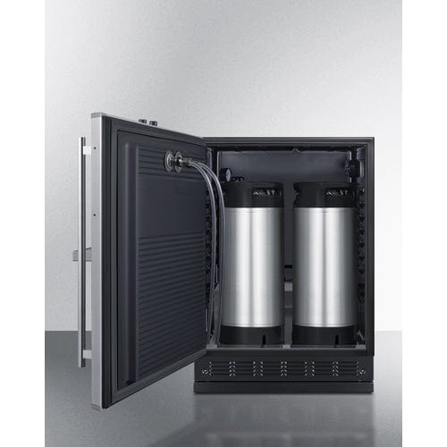 Summit Kegerator Summit SBC7BRSFRTPCFLHD | 24" Wide Front Tap Built-In Cold Brew Coffee Kegerator
