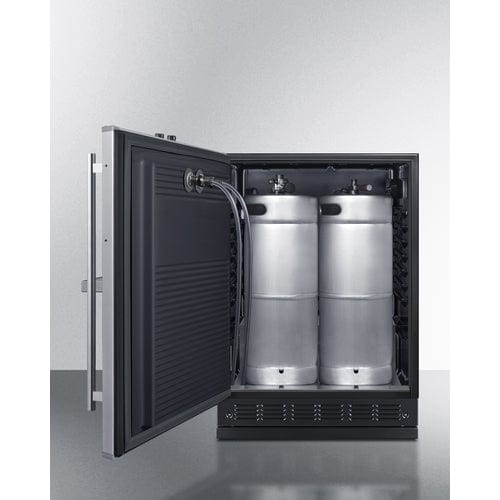 Summit Kegerator Summit SBC7BRSFRTPLHD | 24" Wide Front Tap Built-In Beer Kegerator