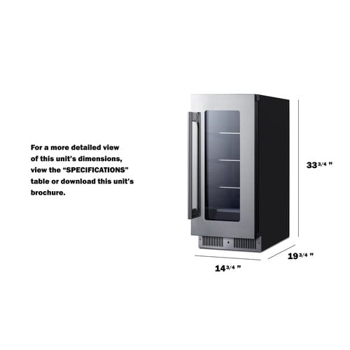 Summit Kegerator Summit SDHG1533 15" Wide Built-In Beverage Center
