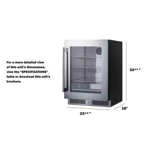 Summit Kegerator Summit SDHG2443LHD 24" Wide Built-In Beverage Center