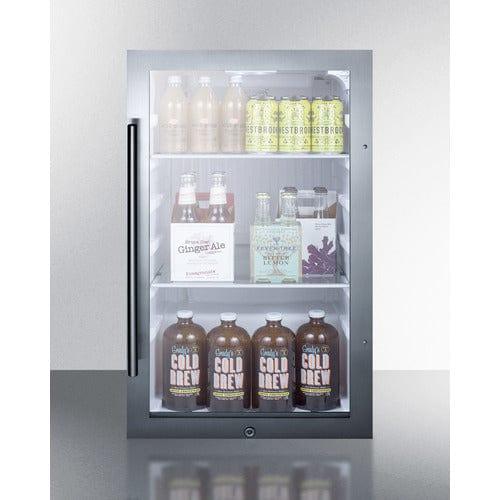 Summit Outdoor Beverage Cooler Summit Shallow Depth Indoor/Outdoor Beverage Cooler, ADA Compliant SPR489OSADA