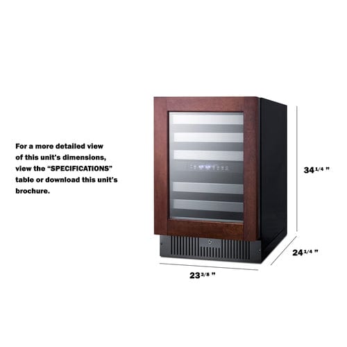 Summit Summit SWC532BLBISTPNRLHD | 24" Wide Built-In Wine Cellar