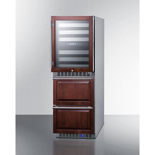 Summit Wine Cellar Summit SWCDAF24PNR 24&quot; Dual-Zone Wine Cellar and All-Freezer