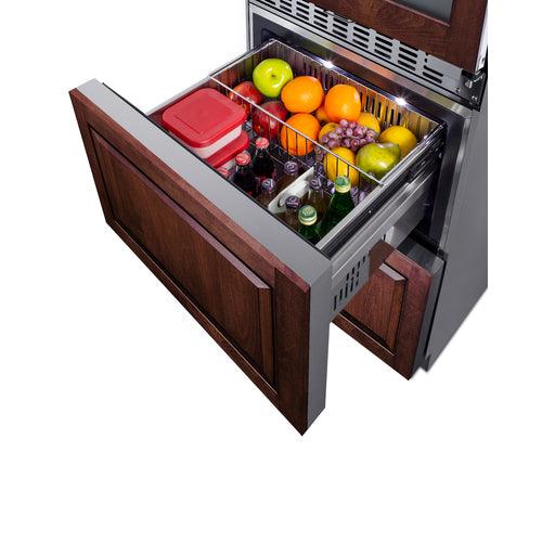 Summit Wine Cellar Summit SWCDAR24PNR 24&quot; Dual-Zone Wine Cellar and All-Refrigerator