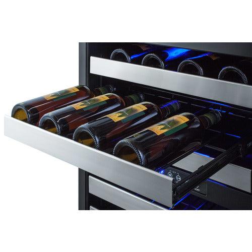 Summit Wine Cellar Summit SWCDAR24PNR 24" Dual-Zone Wine Cellar and All-Refrigerator