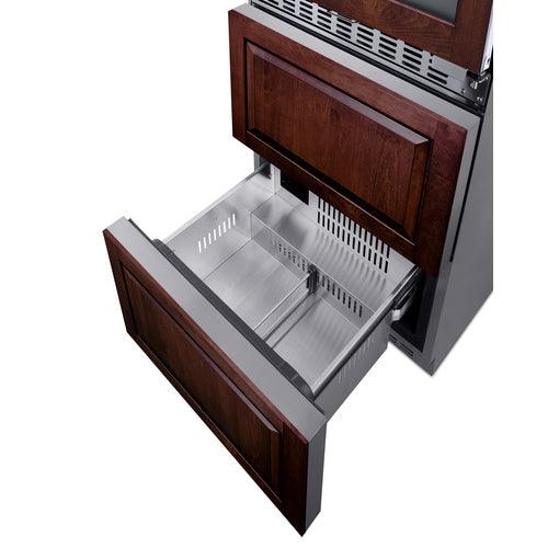 Summit Wine Cellar Summit SWCDAR24PNR 24" Dual-Zone Wine Cellar and All-Refrigerator