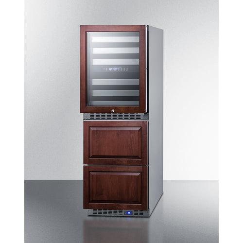Summit Wine Cellar Summit SWCDAR24PNR 24" Dual-Zone Wine Cellar and All-Refrigerator