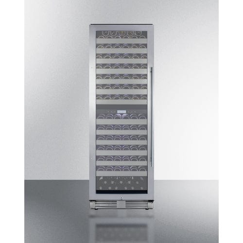 Summit Summit SWCP2163CSSLH | 24" Wide Dual-Zone Wine Cellar
