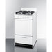 Summit Refrigerators Summit WTM1107IS | 20" Wide Gas Range, Sealed Burners