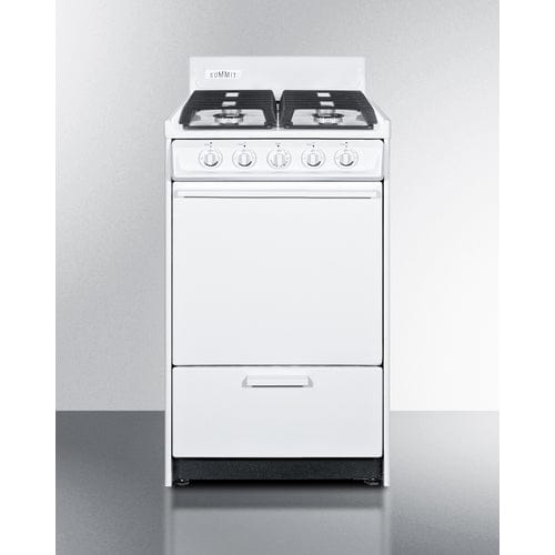 Summit Refrigerators Summit WTM1107IS | 20" Wide Gas Range, Sealed Burners