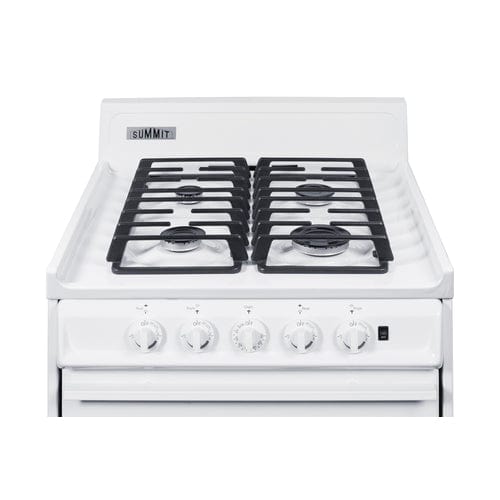 Summit Refrigerators Summit WTM6107ISW | 24" Wide Gas Range, Sealed Burners