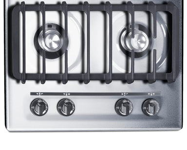 Summit Microwave Summit ZNL033I | 24" Wide 4-Burner Gas Cooktop