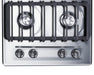 Summit Microwave Summit ZNL033I | 24" Wide 4-Burner Gas Cooktop