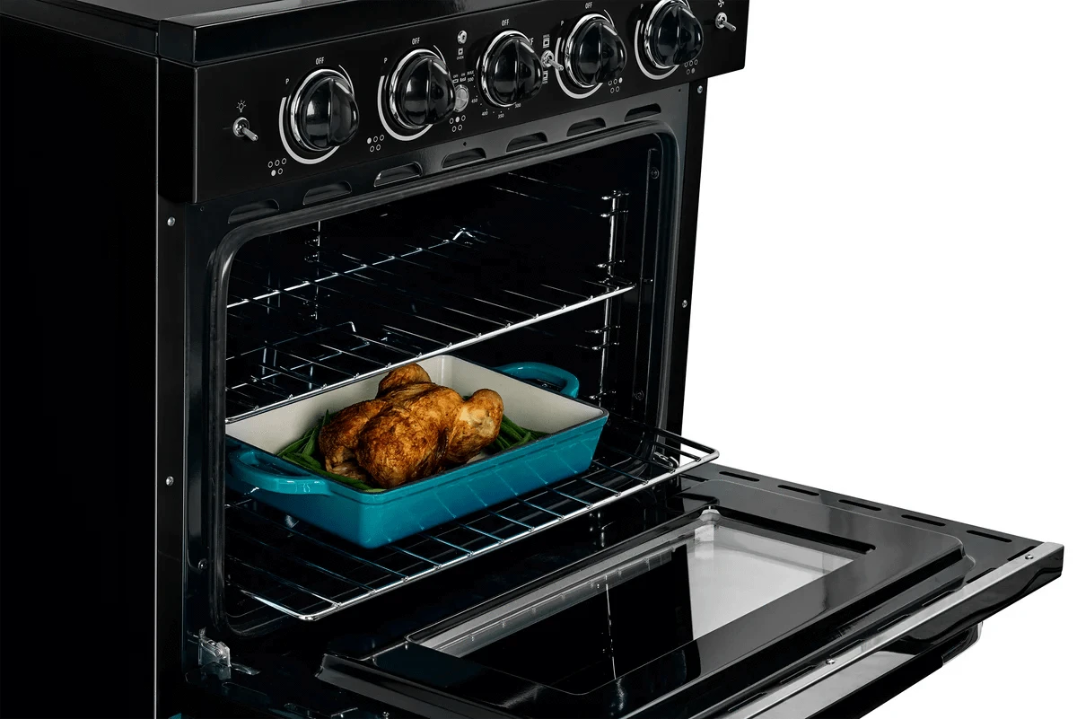 Summit Induction Range Unique UNQ-30CR IC B | 30" Classic Retro Induction Range Midnight Black