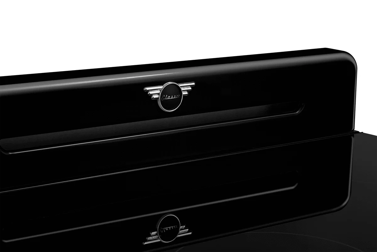 Summit Induction Range Unique UNQ-30CR IC B | 30" Classic Retro Induction Range Midnight Black