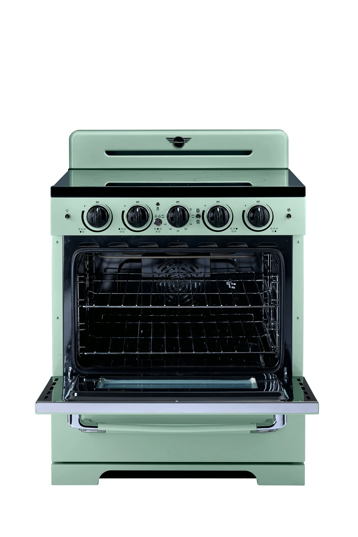 Summit Induction Range Unique UNQ-30CR IC LG | 30" Classic Retro Induction Range Summer Mint Green