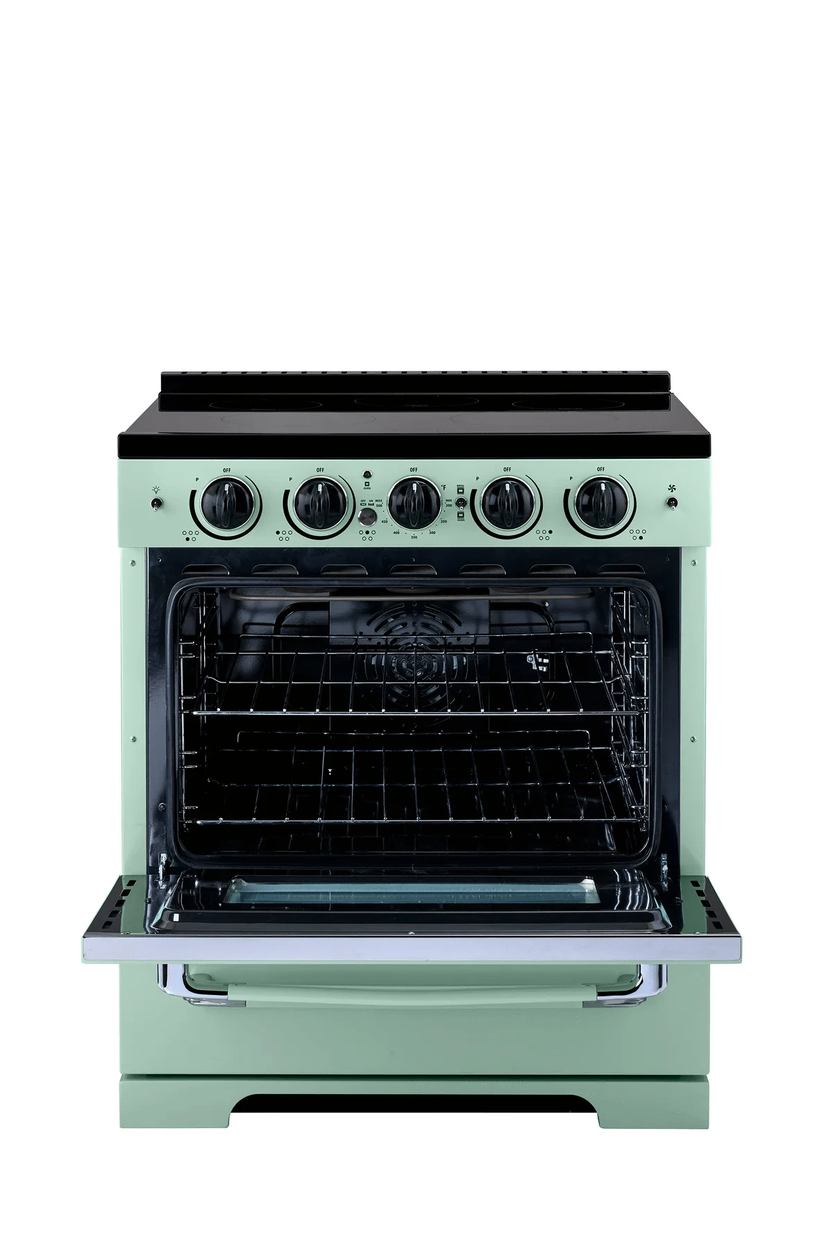 Summit Induction Range Unique UNQ-30CR IC LG | 30" Classic Retro Induction Range Summer Mint Green