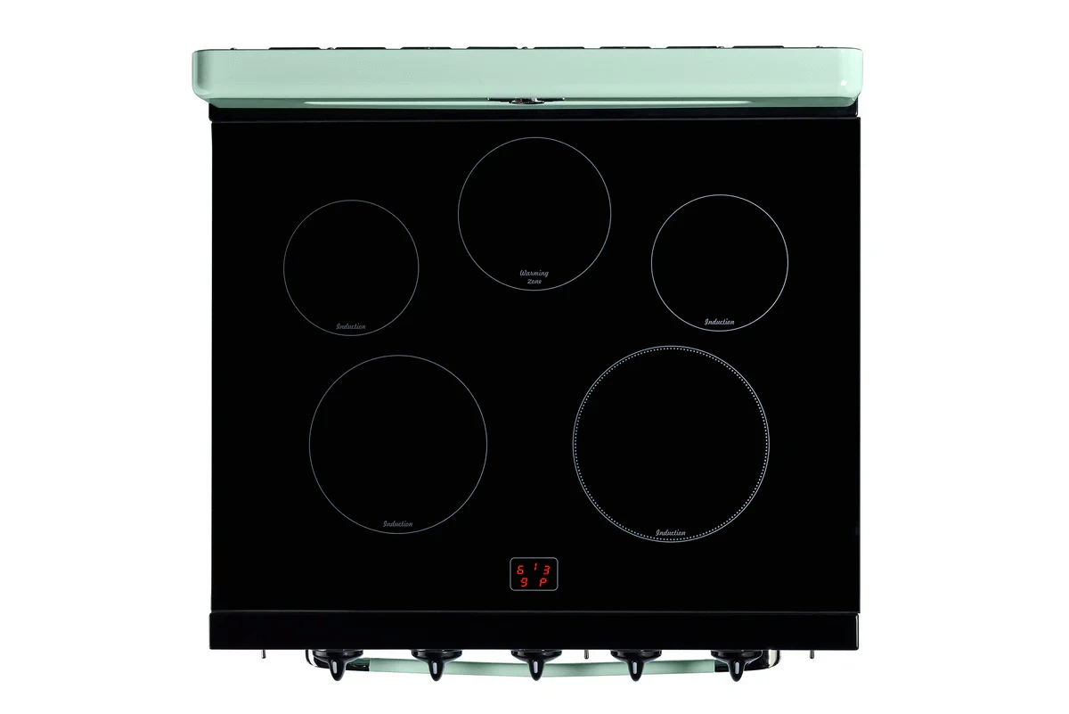 Summit Induction Range Unique UNQ-30CR IC LG | 30" Classic Retro Induction Range Summer Mint Green