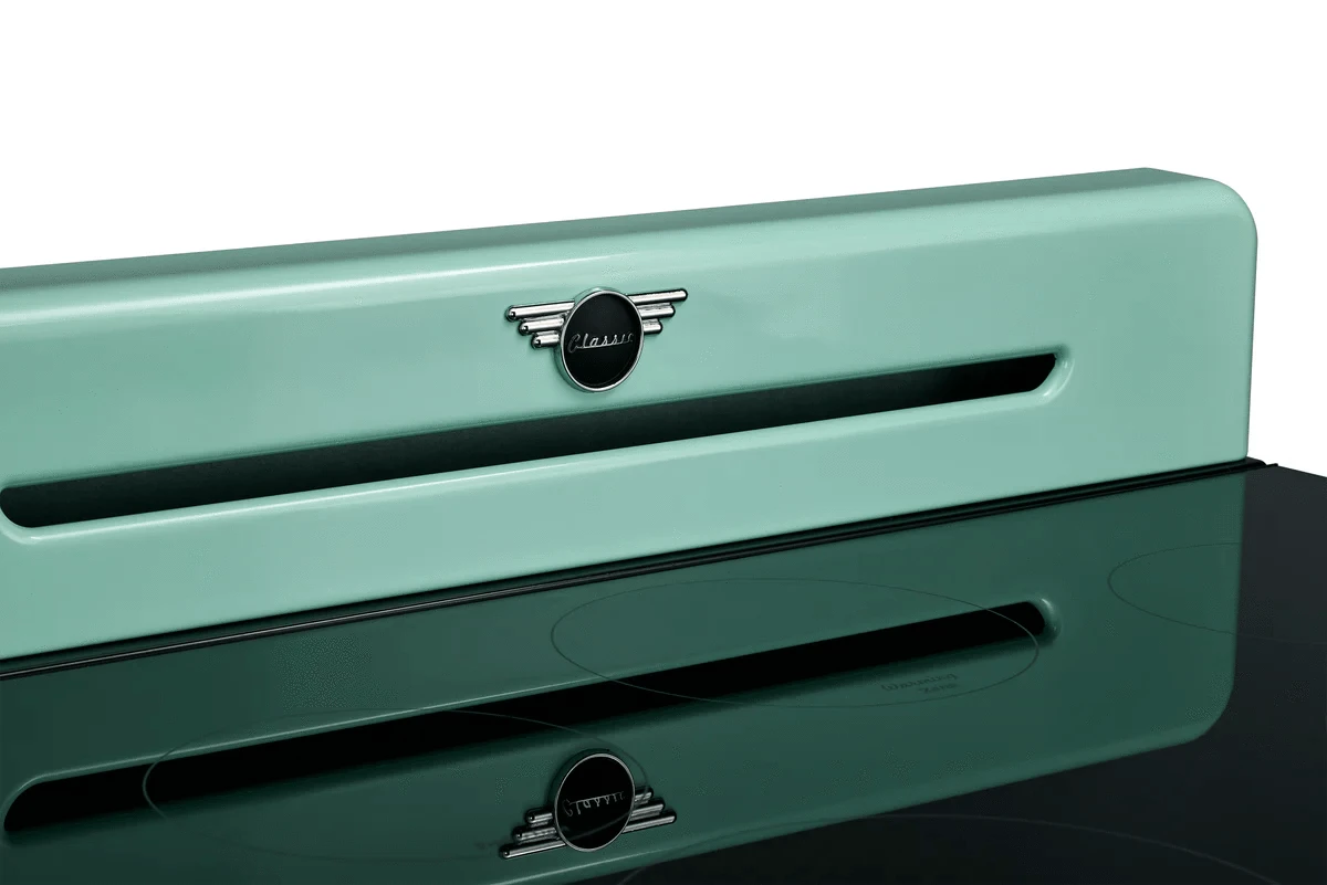 Summit Induction Range Unique UNQ-30CR IC T | 30" Classic Retro Induction Range Ocean Mist Turquoise