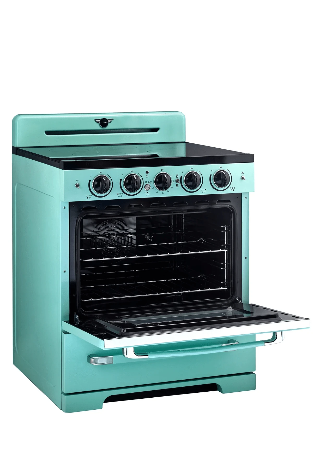 Summit Induction Range Unique UNQ-30CR IC T | 30" Classic Retro Induction Range Ocean Mist Turquoise