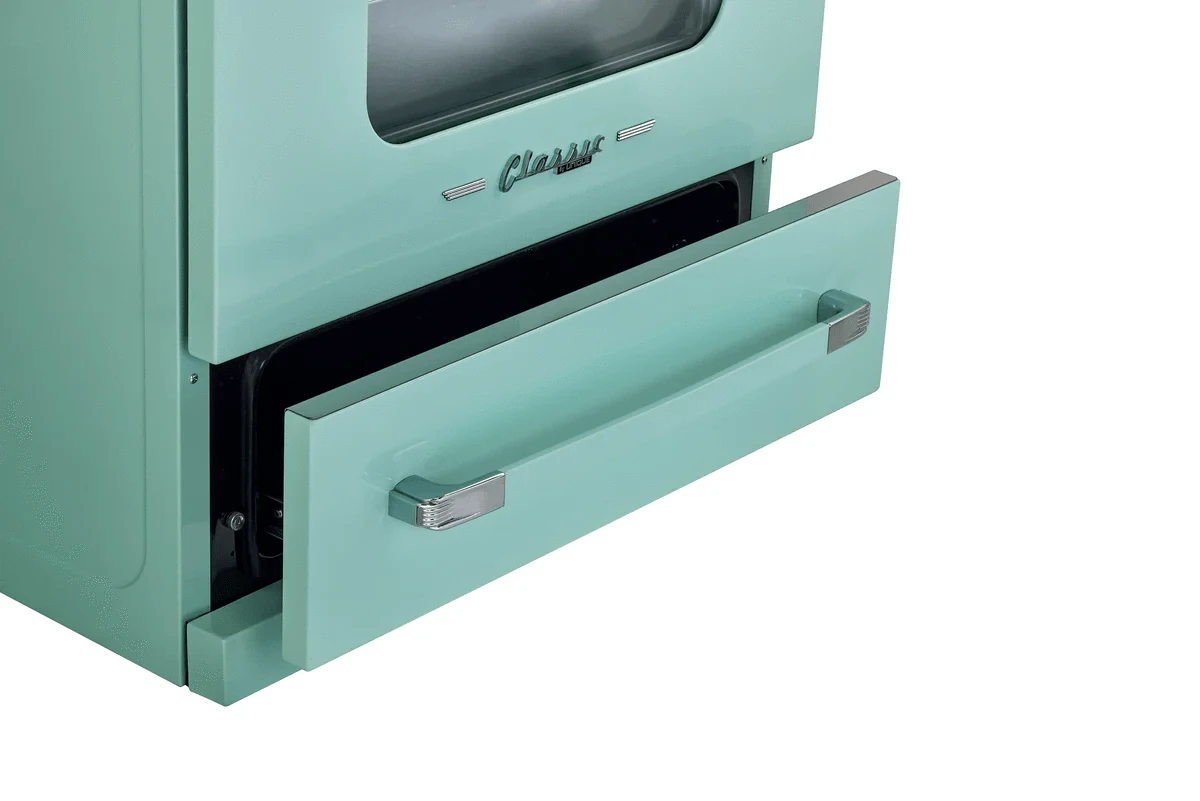 Summit Induction Range Unique UNQ-30CR IC T | 30" Classic Retro Induction Range Ocean Mist Turquoise