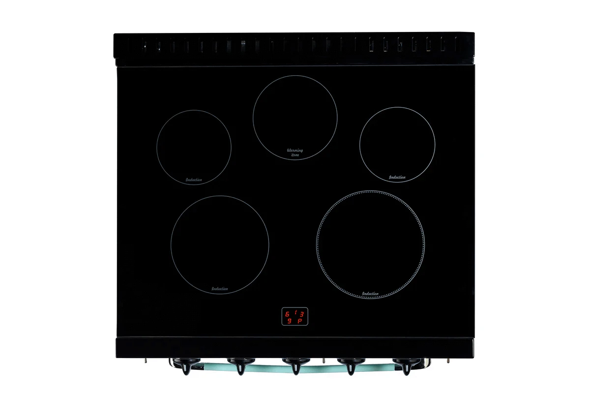 Summit Induction Range Unique UNQ-30CR IC T | 30" Classic Retro Induction Range Ocean Mist Turquoise