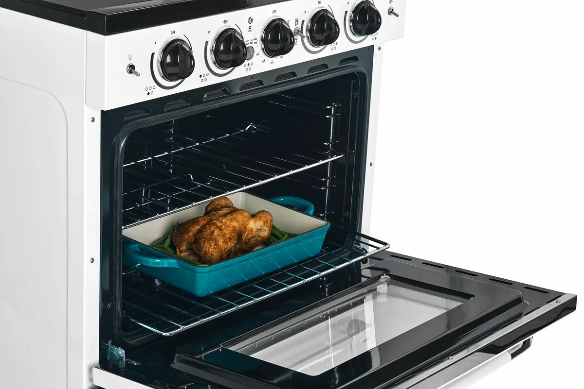 Summit Induction Range Unique UNQ-30CR IC W | 30" Classic Retro Induction Range Marshmallow White