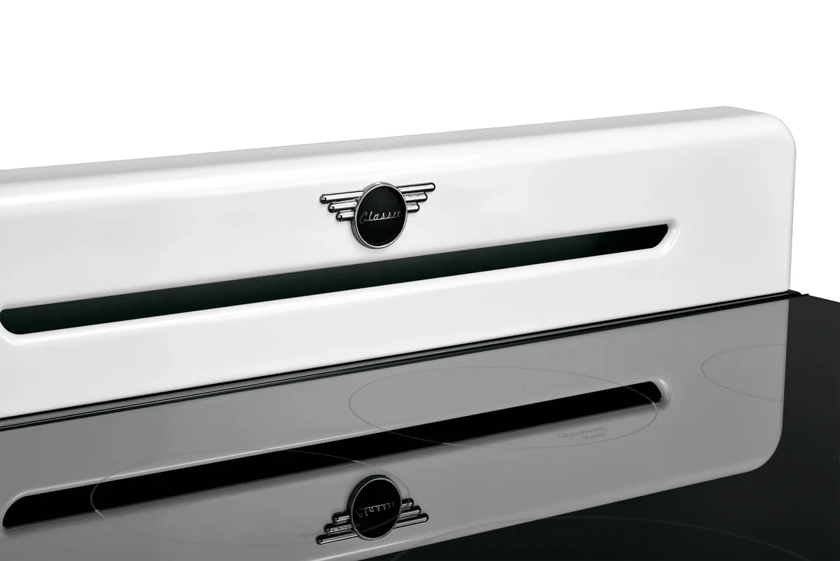 Summit Induction Range Unique UNQ-30CR IC W | 30" Classic Retro Induction Range Marshmallow White