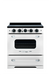 Summit Induction Range Unique UNQ-30CR IC W | 30" Classic Retro Induction Range Marshmallow White
