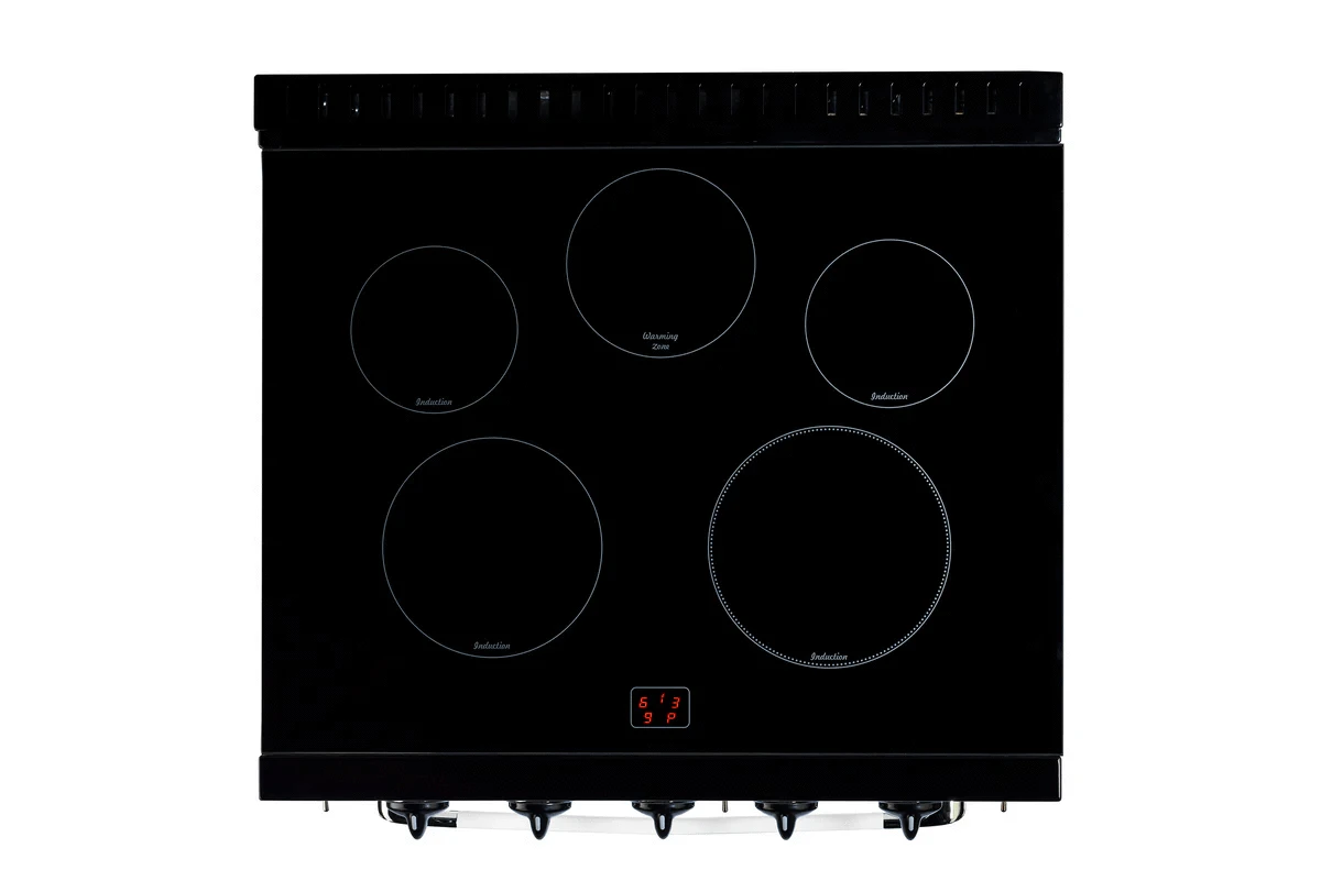 Summit Induction Range Unique UNQ-30CR IC W | 30" Classic Retro Induction Range Marshmallow White