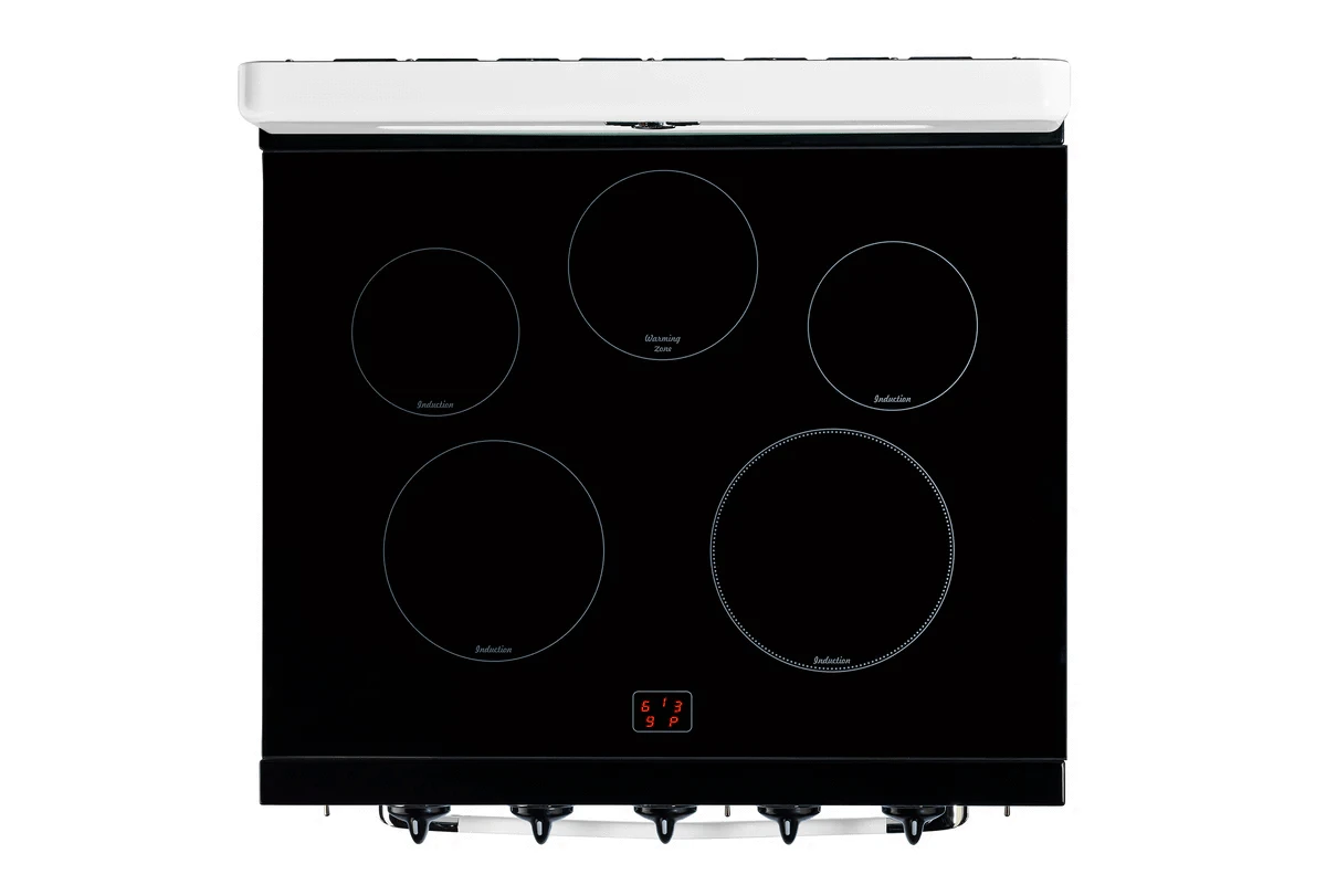 Summit Induction Range Unique UNQ-30CR IC W | 30" Classic Retro Induction Range Marshmallow White