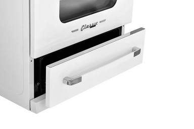 Summit Induction Range Unique UNQ-30CR IC W | 30" Classic Retro Induction Range Marshmallow White