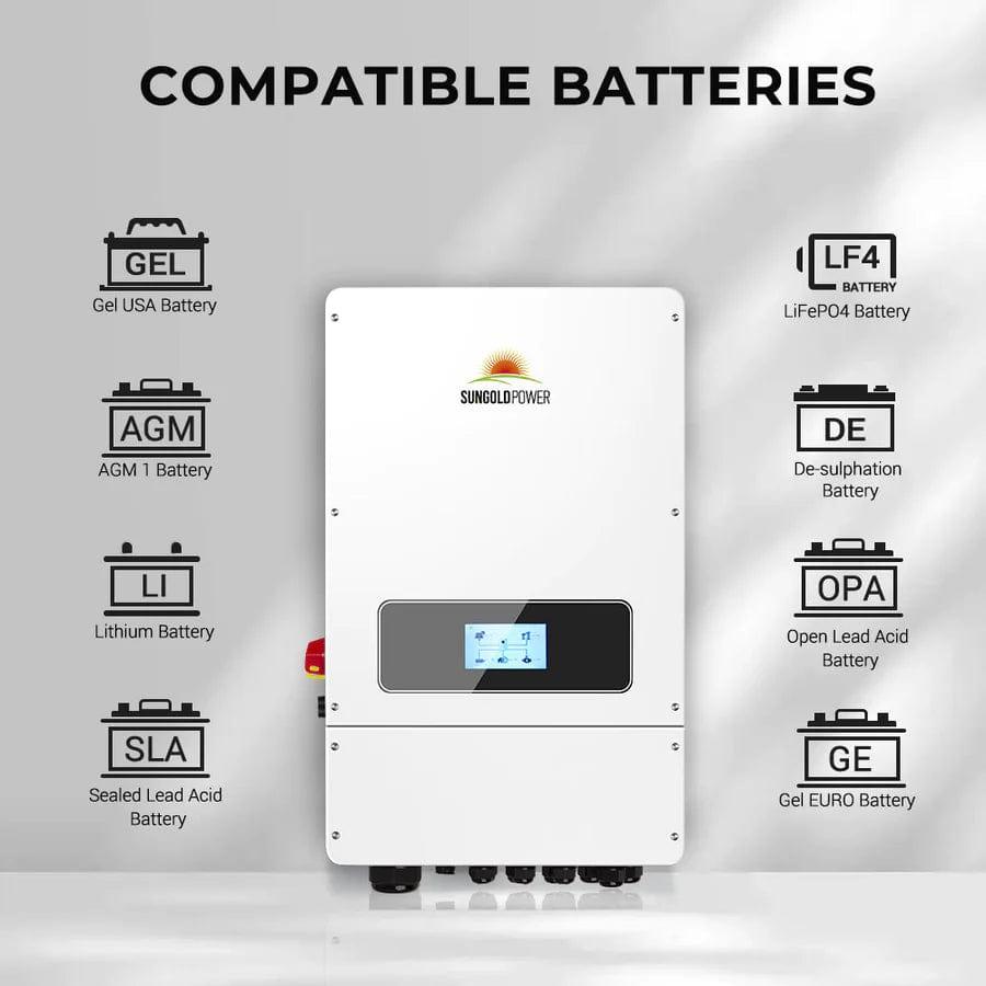 Sungold Power Solar Inverters 10KW Hybrid Inverter 48V Split Phase