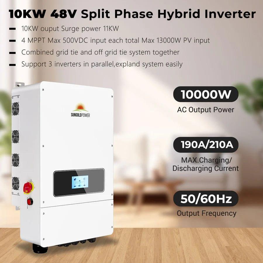 Sungold Power Solar Inverters 10KW Hybrid Inverter 48V Split Phase