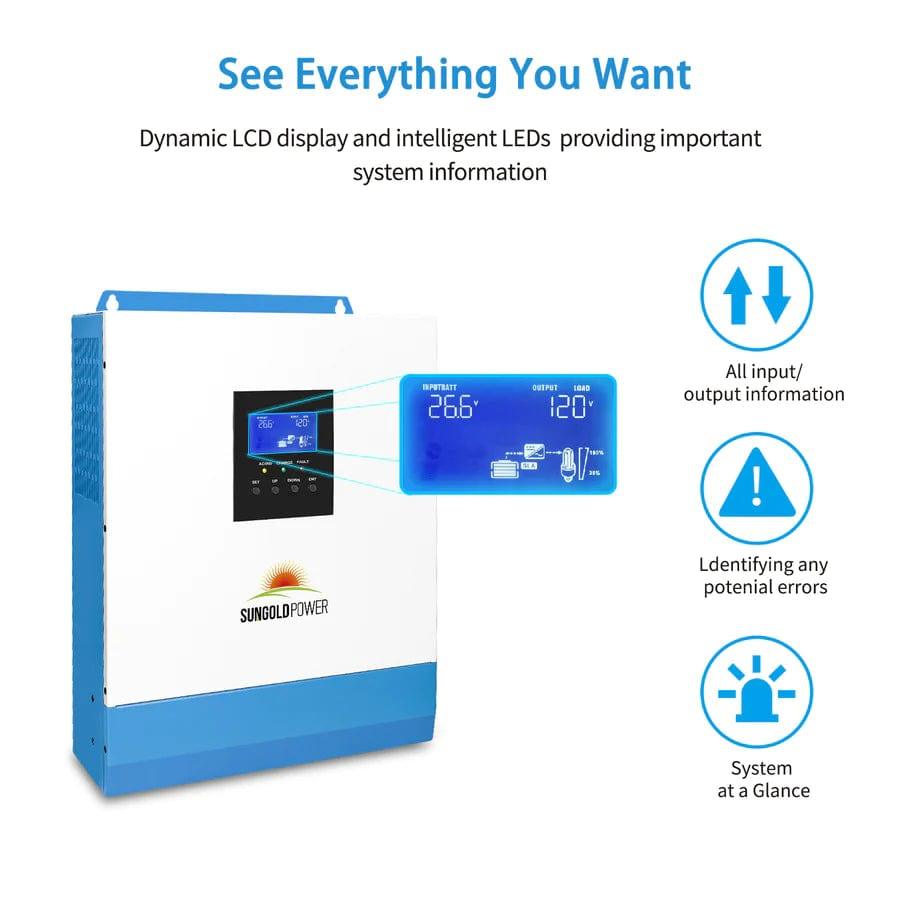 Sungold Power Solar Charge Controllers and Inverters 3000W 24V Solar Inverter Charger- Free Shipping!