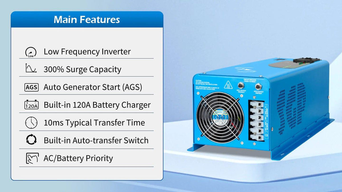 Sungold Power Solar Charge Controllers and Inverters 4000W DC 12V Split Phase Pure Sine Wave Inverter With Charger - Free Shipping!