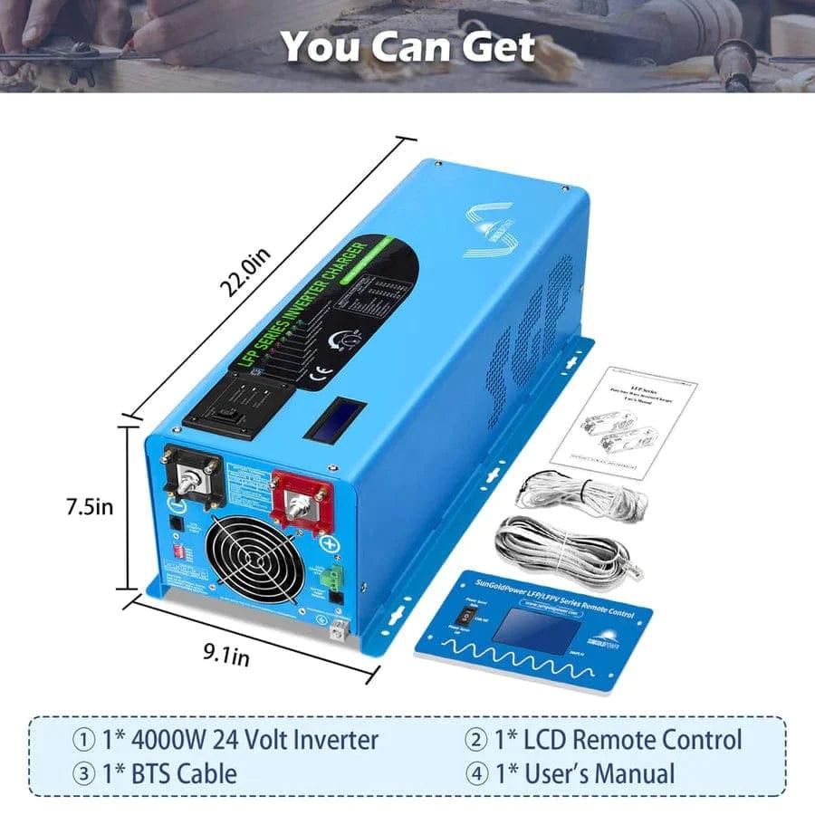 Sungold Power Solar Charge Controllers and Inverters 4000W DC 24V Split Phase Pure Sine Wave Inverter With Charger - Free Shipping!