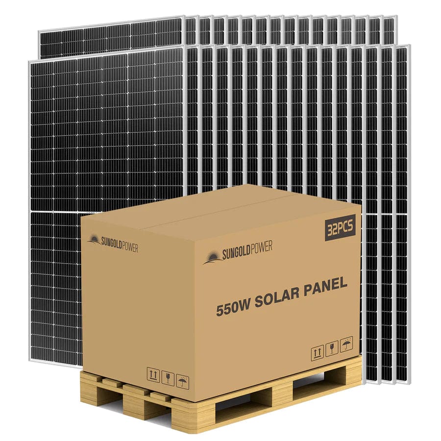 Sungold Power Solar Panels 550W Mono Perc Solar Panel Full Pallet (32 Panels)