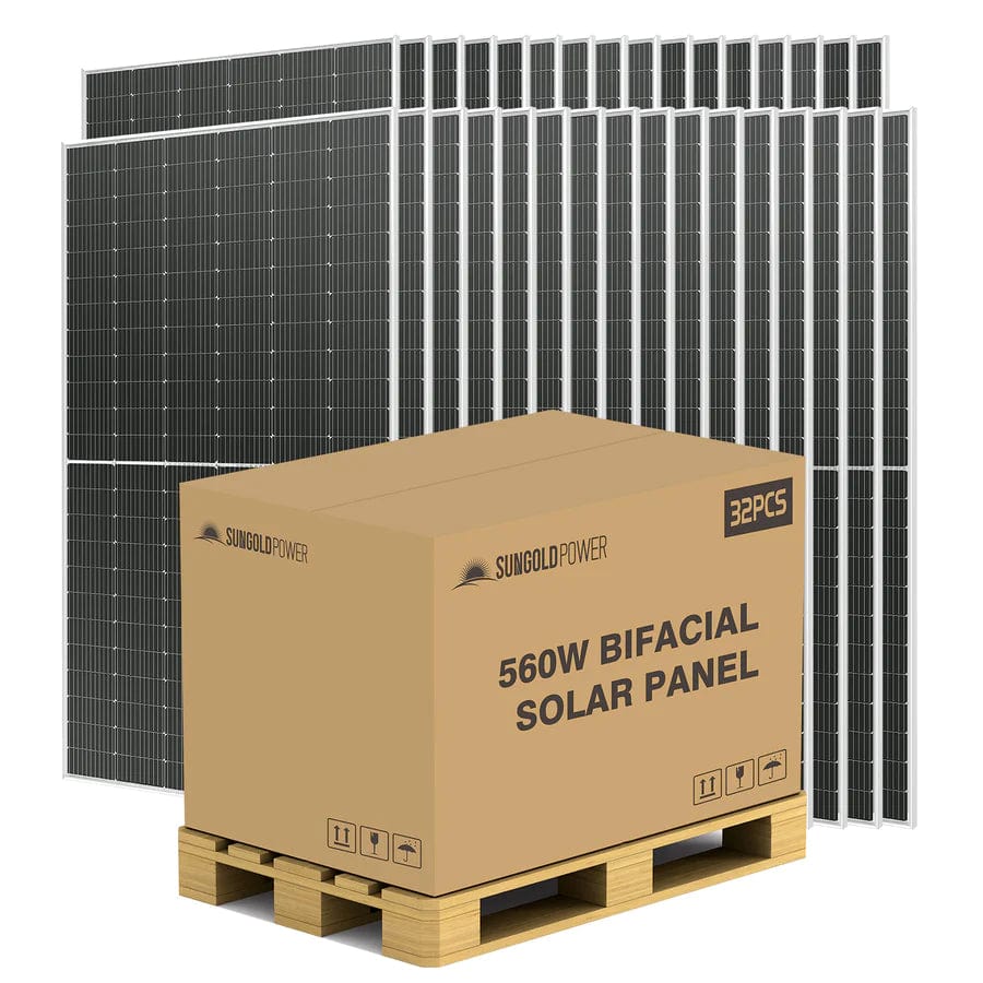 Sungold Power Solar Panels 560W Mono Perc Solar Panel Full Pallet (32 Panels)
