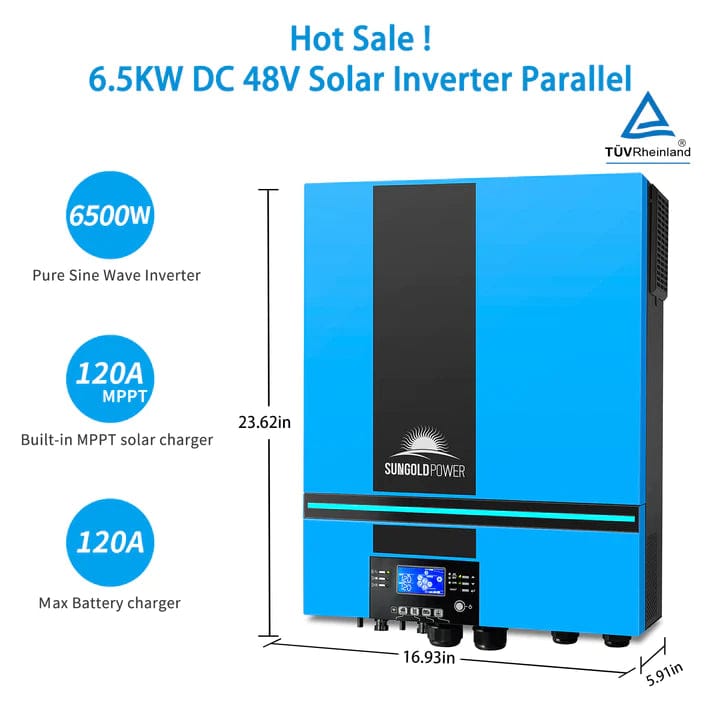 Sungold Power Solar Charge Controllers and Inverters 6500W 48V Solar Charge Inverter Parallel + Wifi Monitor Ul1741 Standard - Free Shipping!