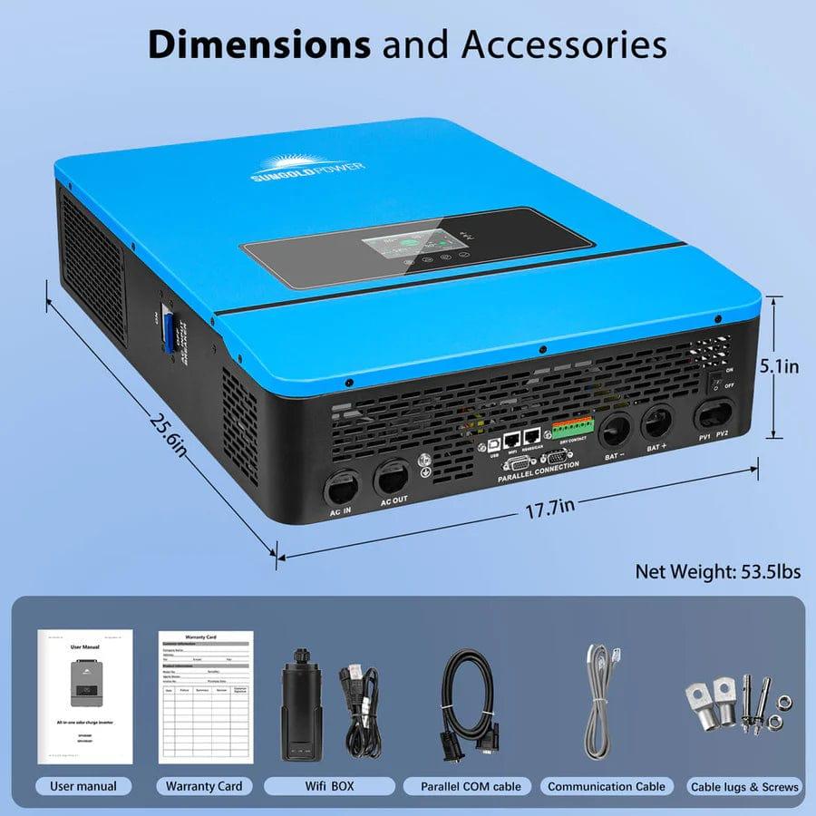 Sungold Power Solar Charge Controllers and Inverters 8KW 48V Split Phase Solar Inverter