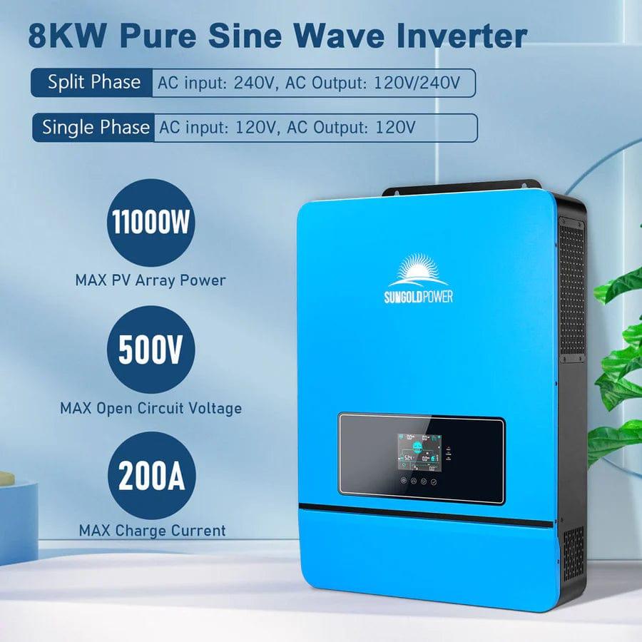 Sungold Power Solar Charge Controllers and Inverters 8KW 48V Split Phase Solar Inverter