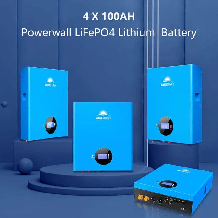 Sungold Power Off Grid Solar Kit 10 X 550 Watts Solar Panels 4 X 5.12kwh Powerwall Lithium Battery 10kw Solar Inverter 48vdc 120v/240v Sgm-10k20 - Free Shipping!