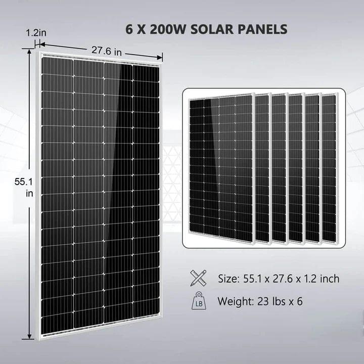 Sungold Power Off Grid Solar Kit 4000w Inverter 12vdc 120v/240v Lifepo4 Battery 1200 Watt Solar Back Up Sgk-Pr4s - Free Shipping!