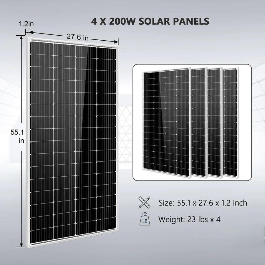 Sungold Power Solar Kit 3000W 24V Inverter 120V Output Lithium Battery 800 Watt Solar Panel SGKT-3PRO - Free Shipping!