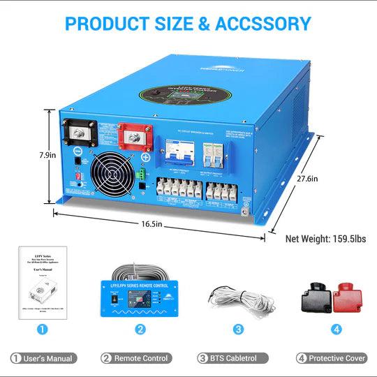 Sungold Power Solar Charge Controllers and Inverters SunGoldPower 12KW 48V Split Phase Pure Sine Wave Solar Inverter Charger